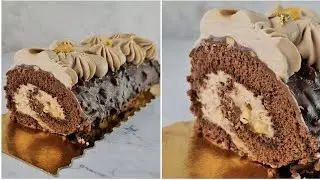 Gâteau roulé façon snickers /  قاطو رولي سنيكرز