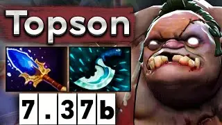 Божественные хуки от Топсона на Пудже! - Topson Pudge 7.37 DOTA 2