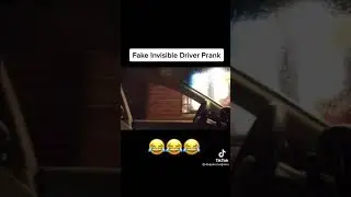 fake invisible driver prank on drive thru 