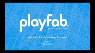 Getting started with Unity and PlayFab - In app purchases
