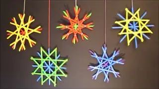 Straw Snowflakes | DIY Winter Decor | Crafts For Kids