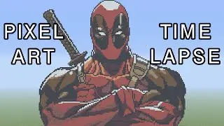 Minecraft Pixel Art Timelapse - Deadpool