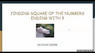 FINDING SQUARES OF NUMBERS ENDING WITH 9