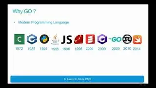 Why Go language ? - Learn to code 2020