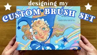 ★Designing the box art for my custom brush set! 👀 Acrylic illustration process!★