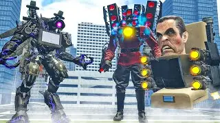 НОВЫЙ TRI TITAN CYBORG VS МОДЕРНИЗИРОВАННЫЙ ТУАЛЕТ G-MAN SKIBIDI И TITAN SPEAKERMAN В Garry`s Mod!