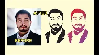 How to make your face as a logo || Make Face Logo || Design Vector Face Logo