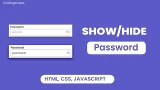 Show and Hide Password using Javascript 💡 | Password Visibility Toggle in Javascript | Codingscape