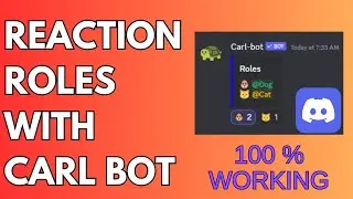How to Make Reaction Roles on Discord Carl Bot (100% WORKING)