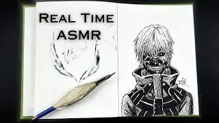 {ASMR} Drawing Ichigo Ken Kaneki | Real Time