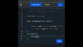 How to write a c++ program to check whether a given year is leap year or not.