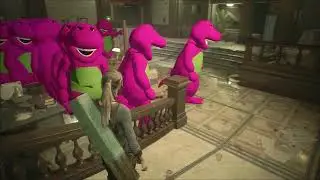 Lara Croft Versus Barney On Resident Evil 2 Remake