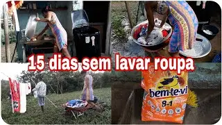 🔴 15 dias sem lavar roupa/ hoje eu me arebento ⚘muitas chuva por aqui/Olha o que eu comprei🌻
