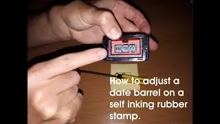 How to adjust a date barrel on a self inking rubber stamp. MaxStamp / Colop / Trodat / Shiny