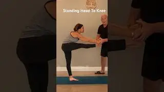 Hot Yoga's Standing HEAD to Knee Pose. Protect your Back!