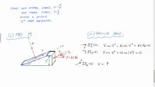 Average Normal Stress and Average Shear Stress Example - Mechanics of materials