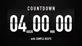 4 Hours Countdown Timer Flip Clock ✔️