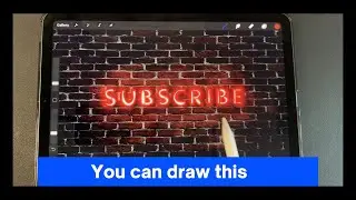 You can draw this Neon sign in Procreate | Digital art neon sign tutorial