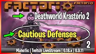 ⚙️Factorio Krastorio 2 Mod✅🏭➡️Deathworld➡️Hour 2 x02