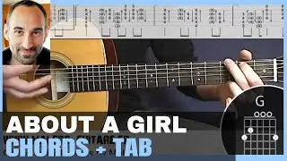 ▶ "About A Girl" Training Track - Guitar Tab & Chords