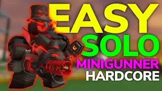 EASY NEW OP MINIGUNNER SOLO HARDCORE - Tower Defense Simulator (ROBLOX)