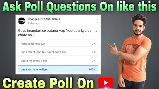 How to ask poll questions on YouTube | Make Poll on YouTube Channel | poll questions on YouTube