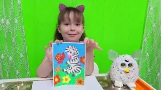 We make a Zebra sand painting with Irisha.