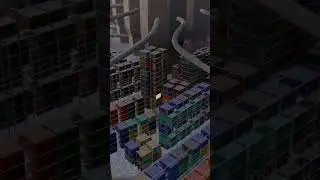 Shipping container city #conceptart, #blender, #cyberpunkcity, #cyberpunk, #city