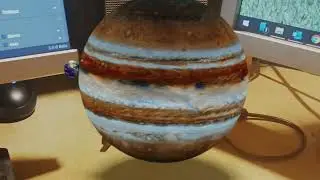 Сравнение размера Юпитера и Земли. Звук планеты Юпитер.