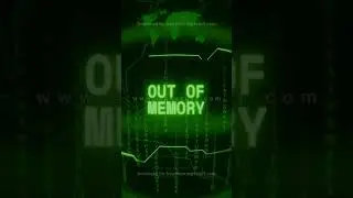 OUT OF MEMORY   Retro CRT green screen glitch text animation