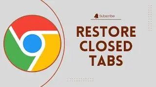 Restore 'Recently Closed Tabs' in a Google Chrome!
