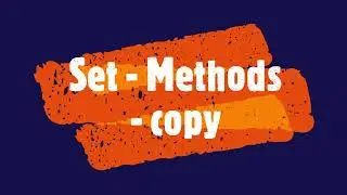 PYTHON - Set - Methods - copy 
