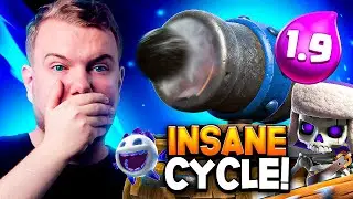 1.9 ELIXIR! FASTEST CANNON CART CYCLE DECK IN CLASH ROYALE!
