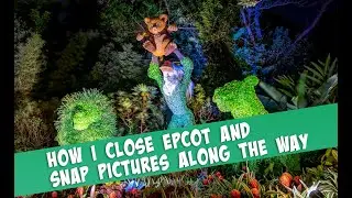 Closing Epcot and snapping pictures of empty Pavilions Disney Photography