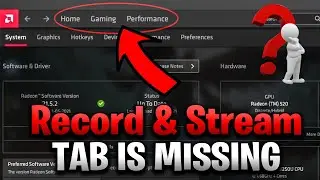 AMD Record And Stream is Missing (AMD Software Record&Stream Option Not Showing) OLD GPU's FIXED!