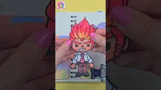 Inside out Anger Toca Boca Drawing #paperdiy #insideout