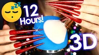 12 Hours 3D Head Scratching & Brushing 😴 Deep Sleep ASMR (No Talking)