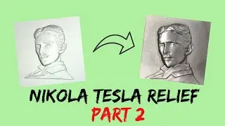Making a metal relief of Nikola Tesla on a CNC machine
