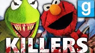 KILLER KERMIT AND ELMO?! | Garry's Mod Murder Maze Challenge