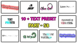 Alight Motion Text Animation Presets | Text Presets | Text Effect Alight Motion | Preset Pack