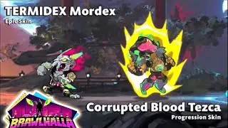 BRAWLHALLA BATTLE PASS SEASON 8 REVEAL TERMIDEX MORDEX AND CORRUPTED BLOOD TEZCA