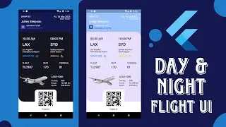 Flutter UI Design | Day and Night mode Flight UI without flutter package.