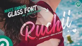 Trendy White Emboss Glass font 2024 using Photopea Mobile | Glass font editing by Alee Creation.