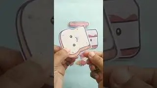 DIY Paper Squishy Roti Tawar dan Selai Strawberry