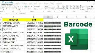 How To Convert Data Into Barcode In Excel | Learn With Attitude Academy | 