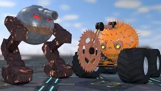PACMAN 3D Robotic Vehicle & Character Motion Experiments | Cinema 4D Simulation