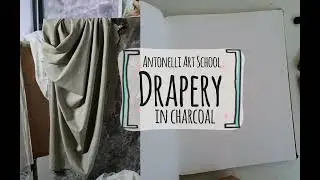 Drawing Drapery using Charcoal Step-by-Step