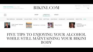 Bikini.com beauty- 5 tips to enjoying your alcohol and staying fit