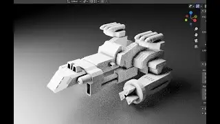 Speed modeling spaceship using Blender + Grid Modeler addon