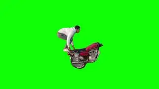 Bike wheelie meme green screen